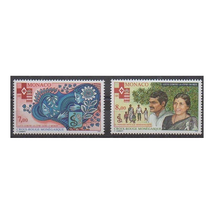 Acheter cette série de timbres de Monaco de l'année 1995 (No 2000/2001).