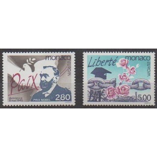 Acheter cette série de timbres de Monaco de l'année 1995 (No 1987/1988).