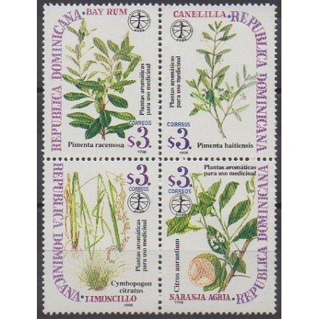 Dominican (Republic) - 1998 - Nb 1323/1326 - Flora