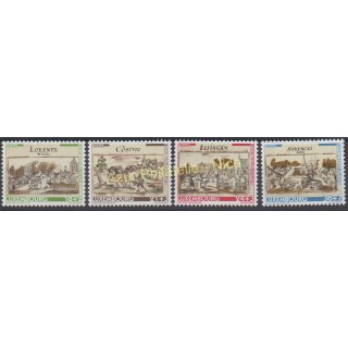 Timbres - Thème monuments - Luxembourg - 2000 - No 1468/1471