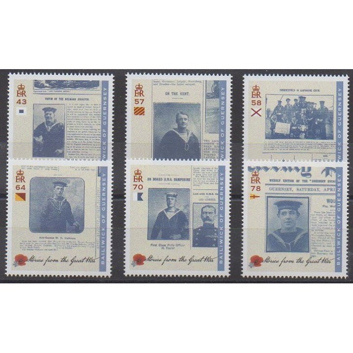 Acheter cette série de timbres de l'île de Guernesey de l'année 2016 (No 1610/1615).