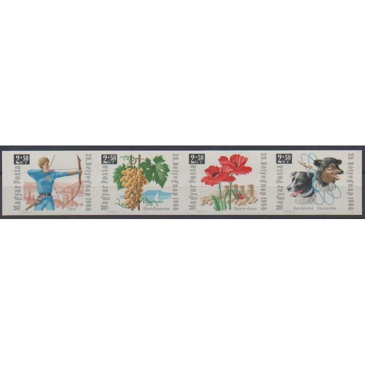 Acheter cette série de timbres de Hongrie de l'année 1966 (No 1861/1864ND).