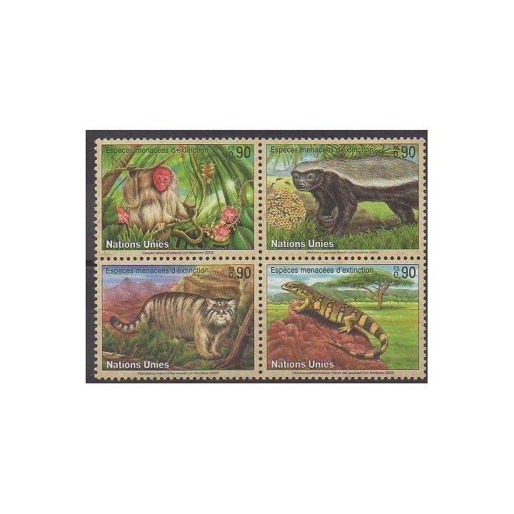 Acheter cette série de timbres des Nations Unies (ONU - Genève)  de l'année 2002 (No 447/450).