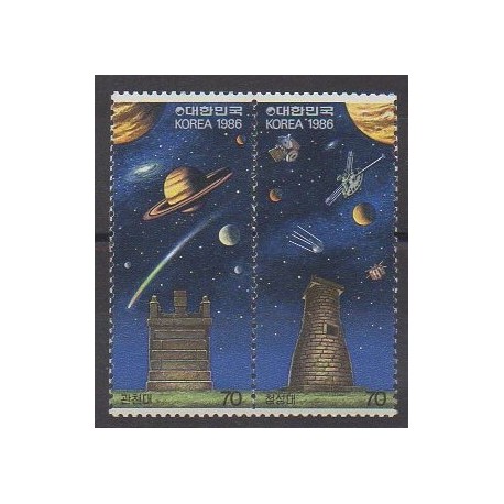 South Korea - 1986 - Nb 1306/1307 - Astronomy