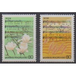 Corée du Sud - 1987 - No 1356/1357 - Musique