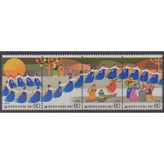 Acheter cette série de timbres de Corée du Sud de l'année 1987 (No 1382/1385).
