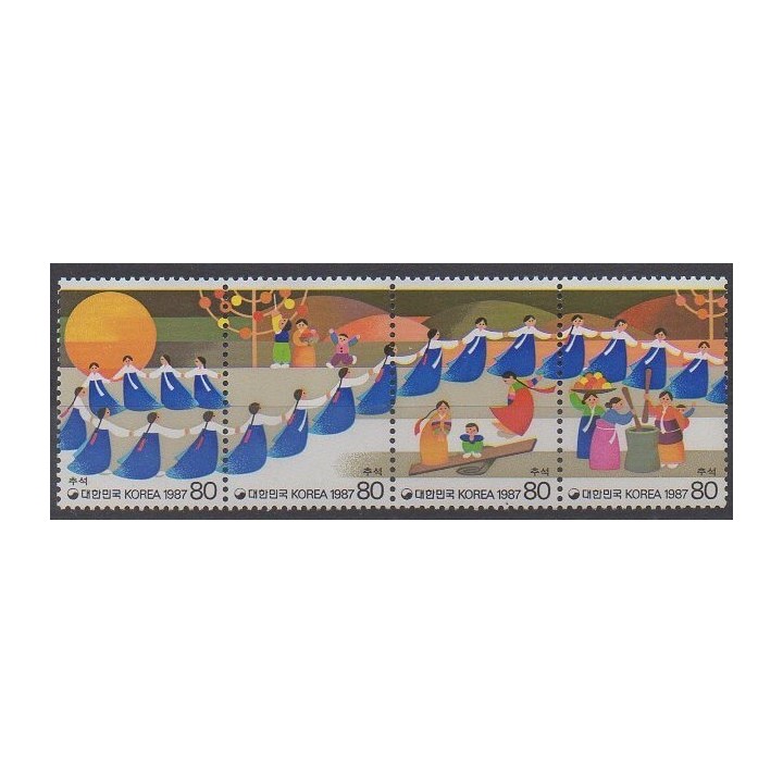 Acheter cette série de timbres de Corée du Sud de l'année 1987 (No 1382/1385).