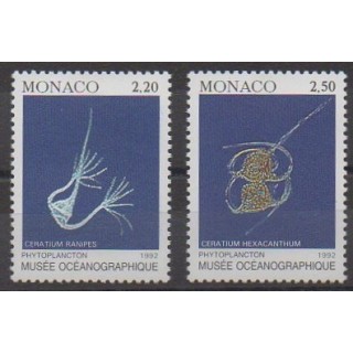 Acheter cette série de timbres de Monaco de l'année 1992 (No 1850/1851).