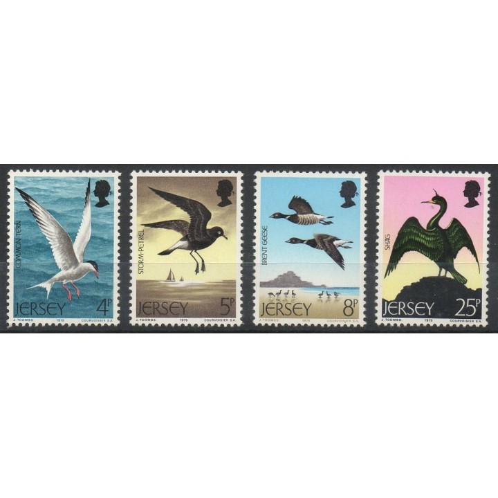 Stamps - Theme birds - Jersey - 1975- Nb 117/120