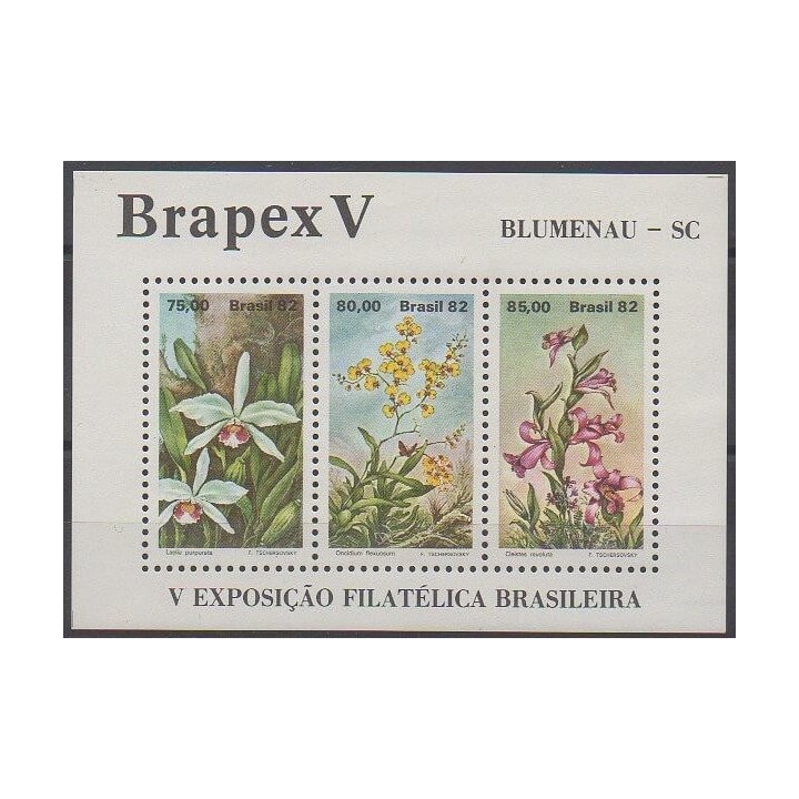 Buy this souvenir sheet  of Brazil of the year 1982 (Nb BF48).