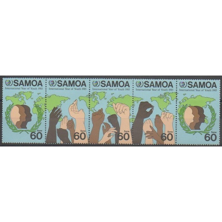 Buy this set of stamps of Samoa of the year 1985 (Nb 588/592).