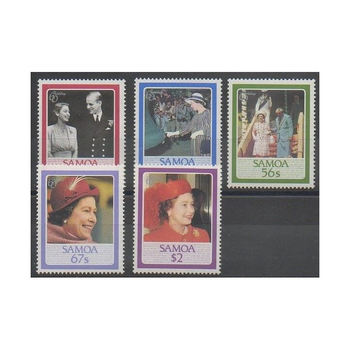 Acheter cette série de timbres de Samoa de l'année 1986 (No 607/611).