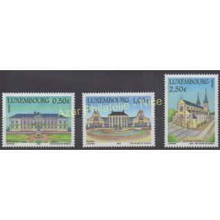 Timbres - Thème monuments - Luxembourg - 2003 - No 1551/1553