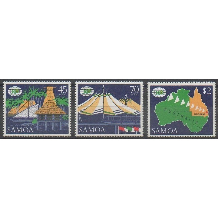 Acheter cette série de timbres de Samoa de l'année 1988 (No 655/657).