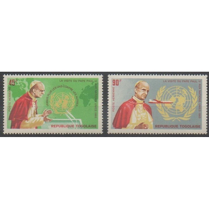 Acheter ces timbres du Togo de l'année 1966 (No PA51/PA52).