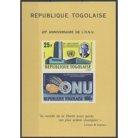 Togo - 1965 - Nb BF19 - United Nations