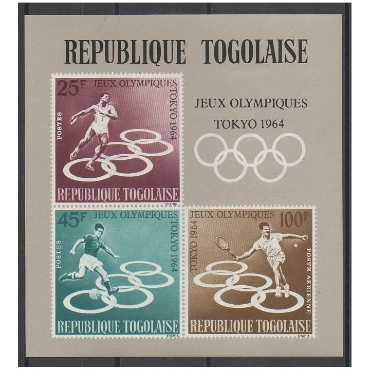 Buy this souvenir sheet  of Togo of the year 1964 (Nb BF12). - Mint hinged - Used