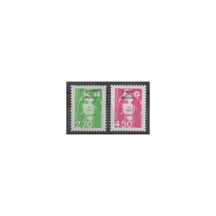 Buy this set of stamps of Saint-Pierre et Miquelon of the year 1996 (Nb 630/631).