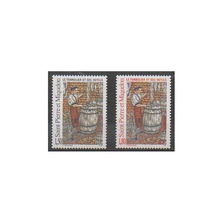 Buy this set of stamps of Saint-Pierre et Miquelon of the year 1995 (Nb 612/613).