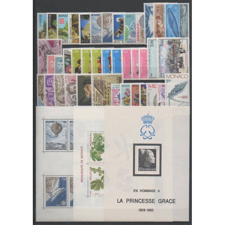Buy the stamps and the 3 souvenir sheets of Monaco of the year 1983 (Nb 1359/1403 - BF24/BF26).