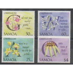 Samoa - 1992 - No 751/754 - Noël - Orchidées