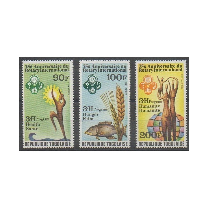 Acheter ces timbres du Togo de l'année 1980 (No PA409/PA411).