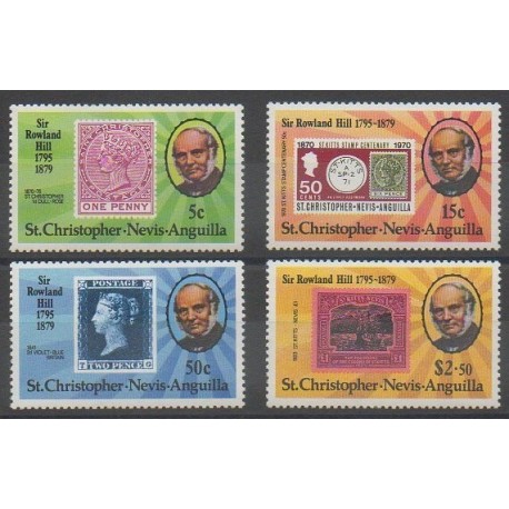 Saint-Christophe - 1979 - Nb 408/411 - Stamps on stamps