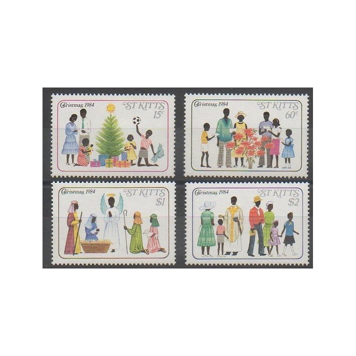 Acheter cette série de timbres de Saint-Christophe de l'année 1984 (No 580/583).