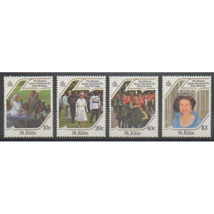 Buy this set of stamps of Saint-Christophe of the year 1986 (Nb 600/603).