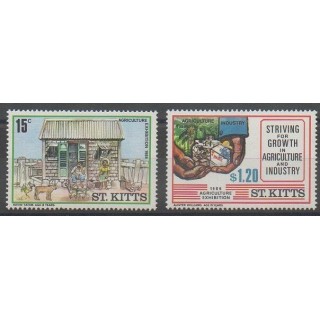Acheter cette série de timbres de Saint-Christophe de l'année 1986 (No 606/607).