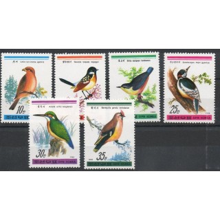 Timbres - Thème oiseaux - Corée du Nord - 1988- No 1972/1977