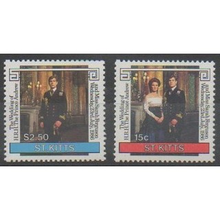 Acheter cette série de timbres de Saint-Christophe de l'année 1986 (No 604/605).