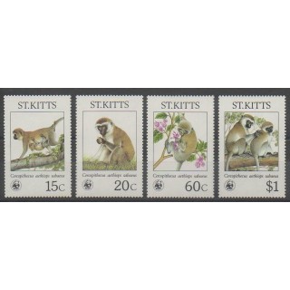 Acheter cette série de timbres de Saint-Christophe de l'année 1986 (No 613/616).