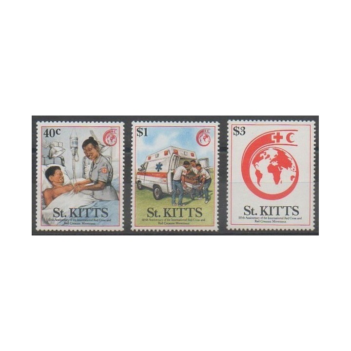 Buy this set of stamps of Saint-Christophe of the year 1989 (Nb 679/681).