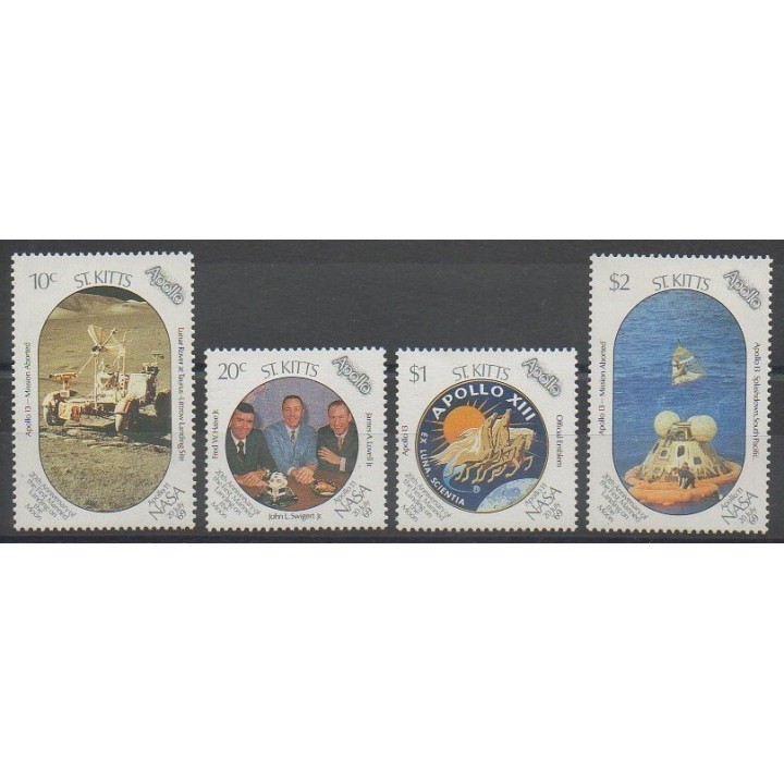 Acheter cette série de timbres de Saint-Christophe de l'année 1989 (No 682/685).