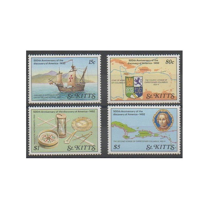Buy this set of stamps of Saint-Christophe of the year 1989 (Nb 692/695).
