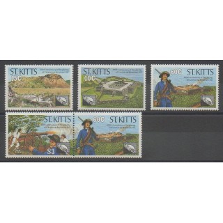 Buy this set of stamps of Saint-Christophe of the year 1990 (Nb 708/712).