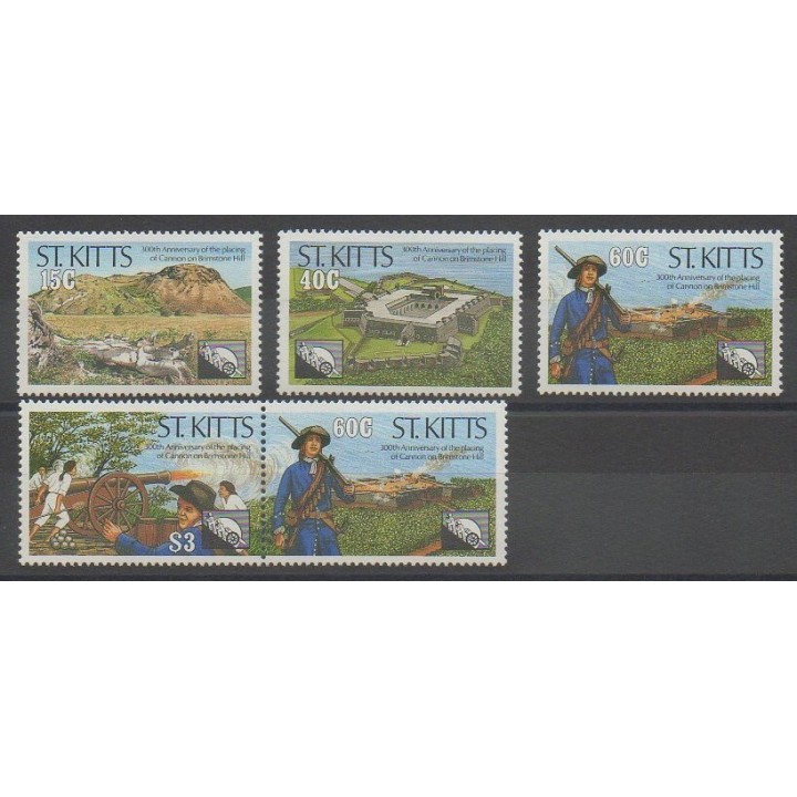 Buy this set of stamps of Saint-Christophe of the year 1990 (Nb 708/712).