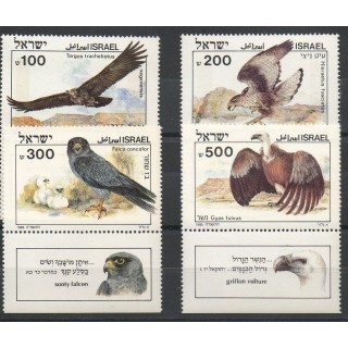 Timbres - Thème rapaces nocturnes - Israël - 1985- No 925/928