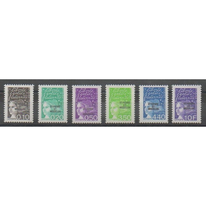 Buy this set of stamps of Saint-Pierre et Miquelon of the year 1997 (Nb 656/661).