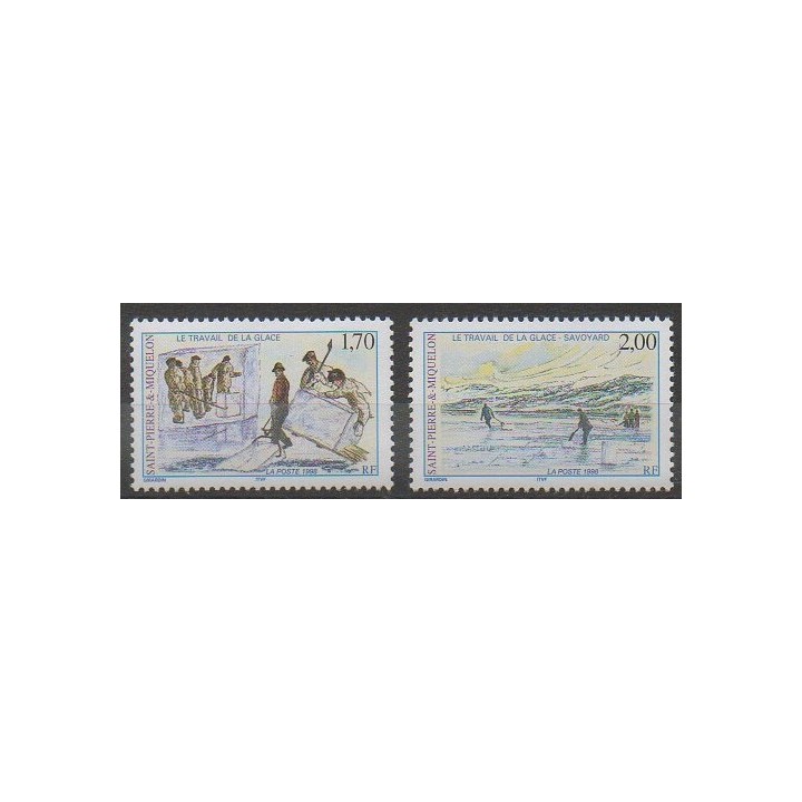 Buy this set of stamps of Saint-Pierre et Miquelon of the year 1998 (Nb 672/673).