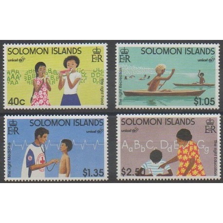 Solomon (Islands) - 1996 - Nb 877/880 - Childhood