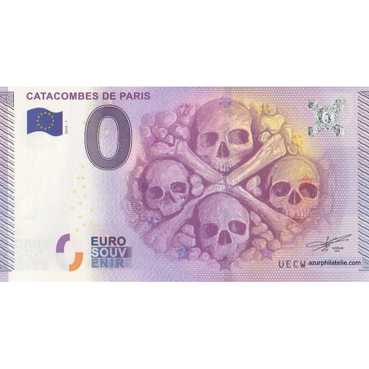 Euro banknote memory -Billet souvenir - 75 - Catacombes de Paris - 2015