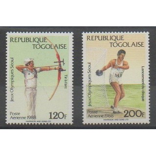Buy these stamps of Togo of the year 1988 (Nb PA651/PA652).
