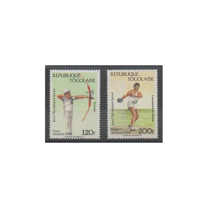 Buy these stamps of Togo of the year 1988 (Nb PA651/PA652).