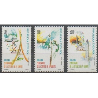 Acheter ces timbres du Togo de l'année 1986 (No PA591A/PA593).