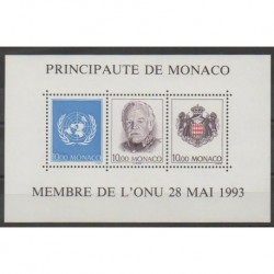 Monaco - Blocks and sheets - 1993 - Nb BF62 - United Nations