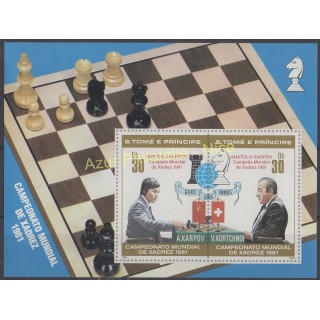 Timbres - Thème échecs - Saint-Thomas et Prince - 1981 - No BF 27