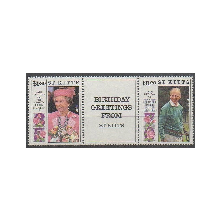 Acheter cette série de timbres de Saint-Christophe de l'année 1991 (No 737/738).