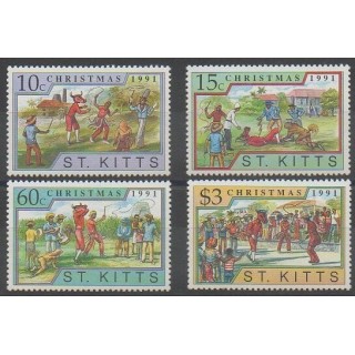 Acheter cette série de timbres de Saint-Christophe de l'année 1991 (No 747/750).